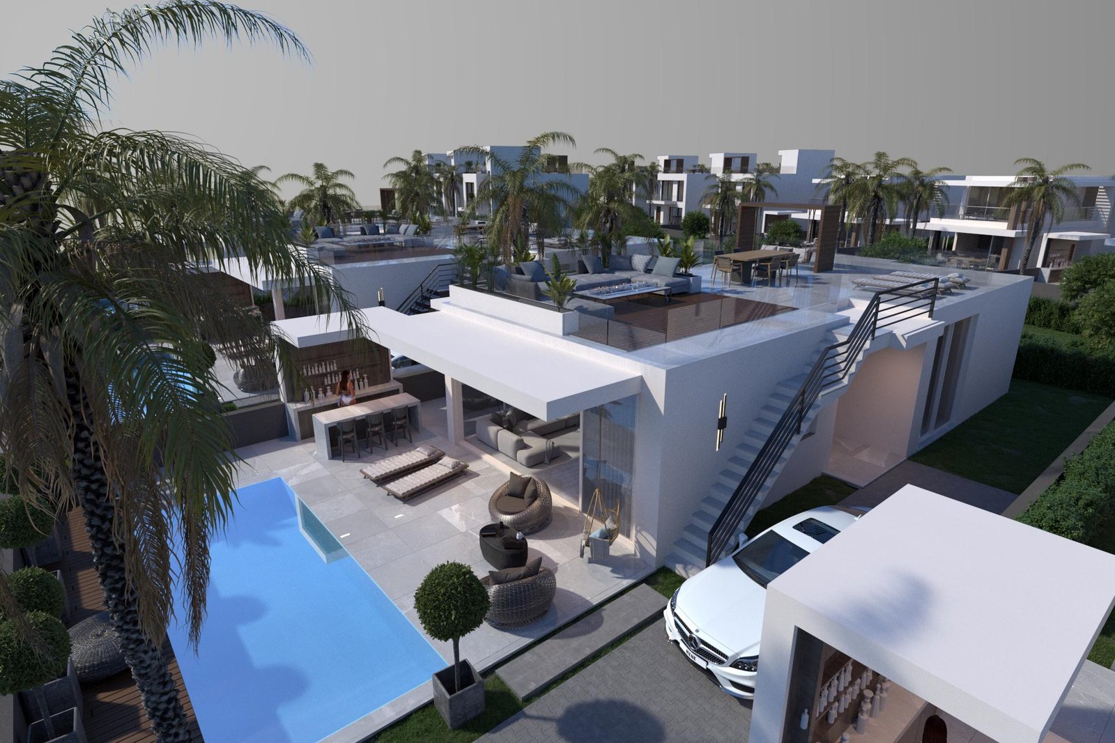 LUXURY VILLAS FOR SALE IN ESENTEPE, GIRNE, FROM THE PROJECT PHASE