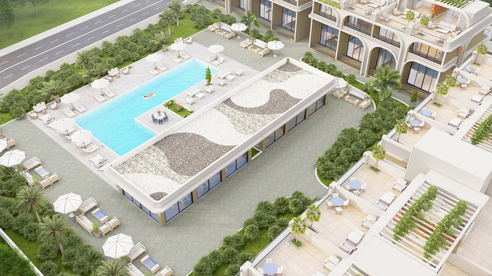 GİRNE BAHÇELİ BÖLGESİNDE LUKS MODERN TASARIM PROJE