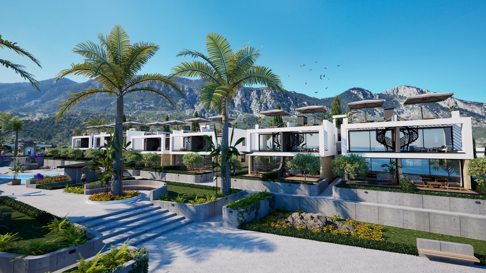 GİRNE LAPTA'DA PROJE AŞAMASINDAN SATILIK ULTRA LÜX 2+1 PENTHOUSE DAİRELER