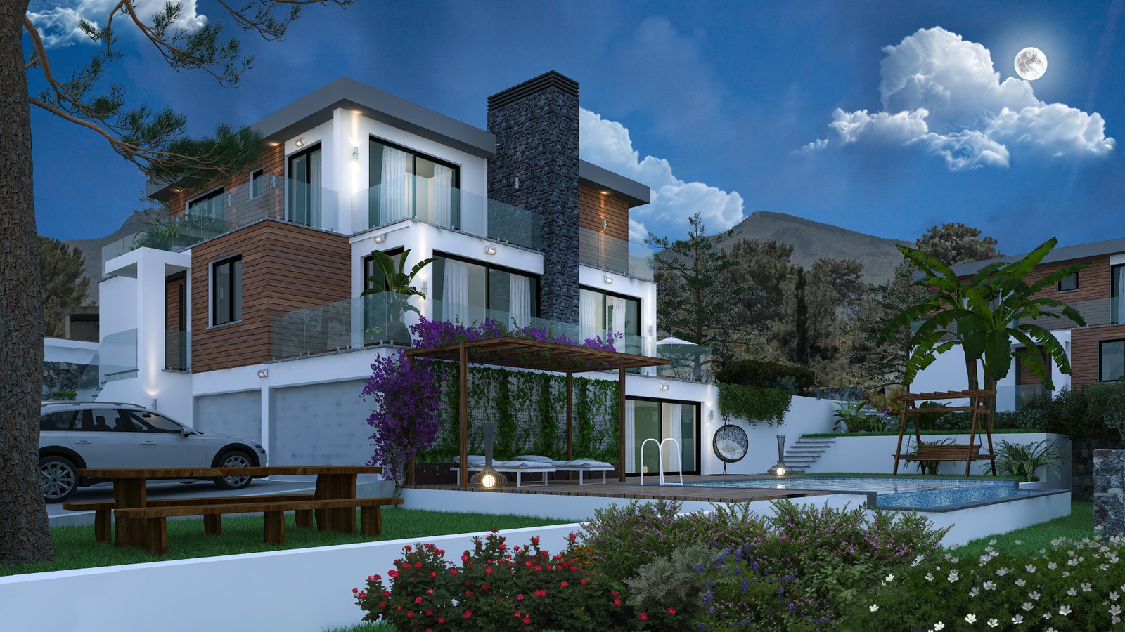 4+2 TRIPLEX VILLA FOR SALE IN ÇATALKÖY, GİRNE, FROM THE PROJECT PHASE