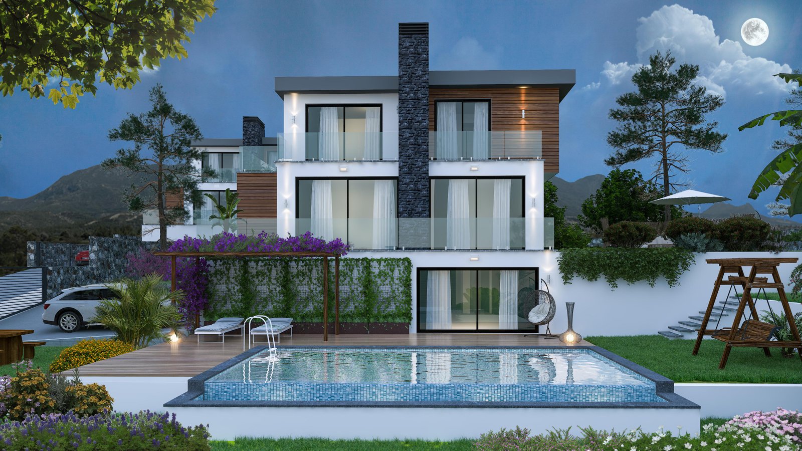 4+2 TRIPLEX VILLA FOR SALE IN ÇATALKÖY, GİRNE, FROM THE PROJECT PHASE