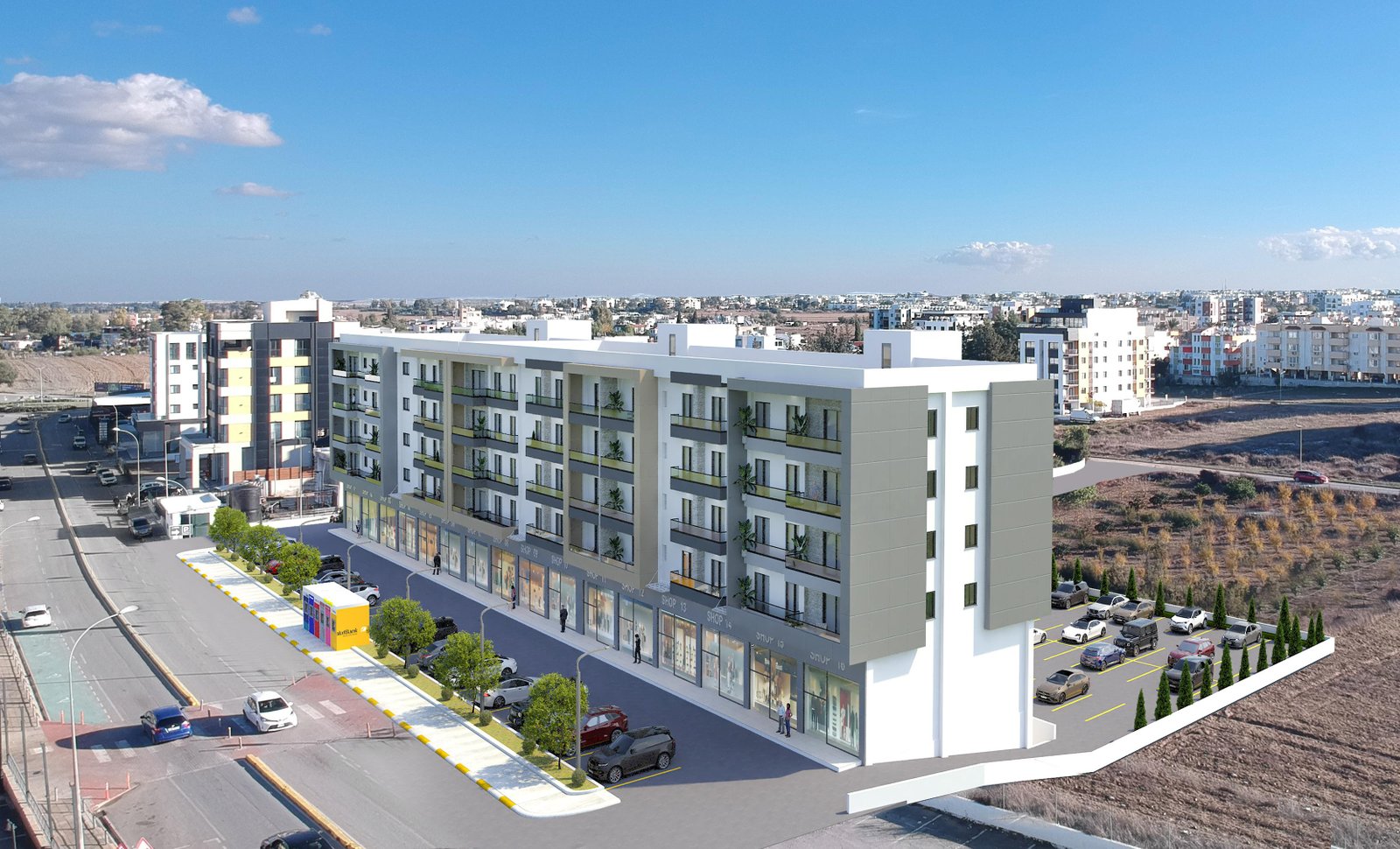 LEFKOŞA KÜÇÜKKAYMAKLI BÖLGESİNDE MODERN YAŞAMIN AYRICALIĞINI SUNAN ESNEK ÖDEME PLANINA SAHİP DÜKKAN ve DAİRELER