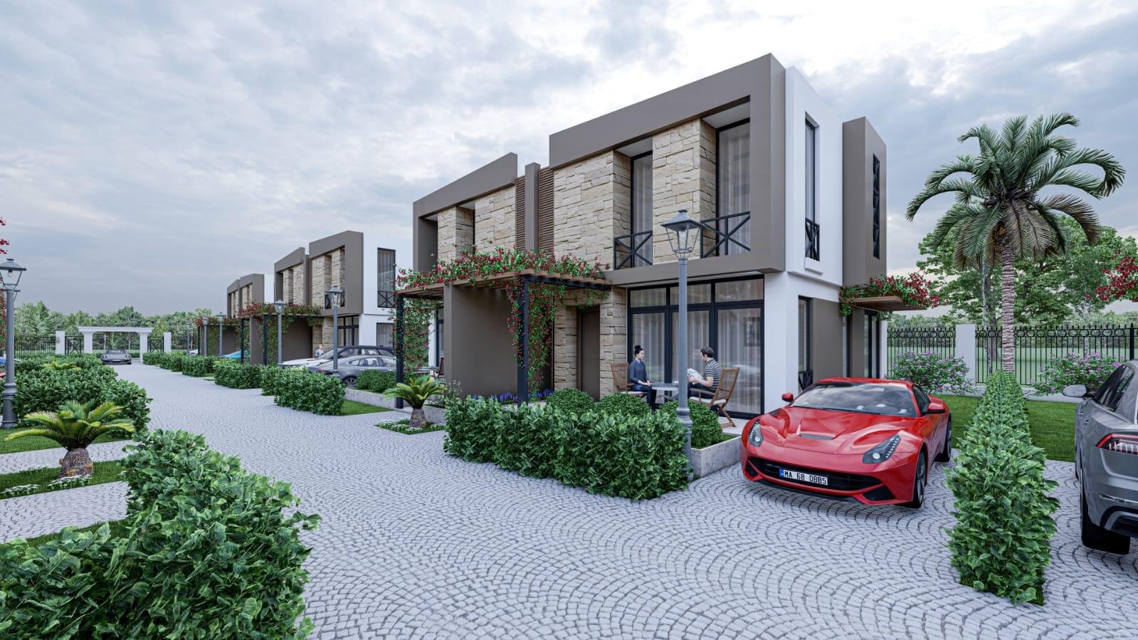 GIRNE DOGANKOYDE SATILIK 3+1 BAHCELI TOWNHOUSE
