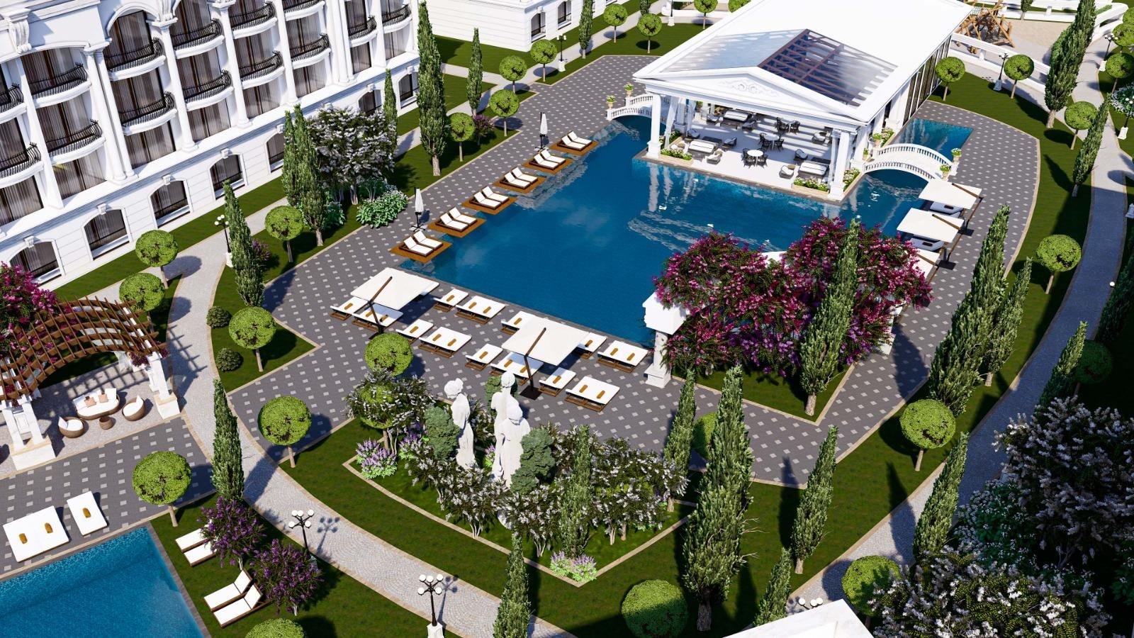 1+0 AND 2+1 SUITE ROOMS FOR SALE FROM THE HOTEL CONCEPT PROJECT IN ISKELE BAFRA REGION