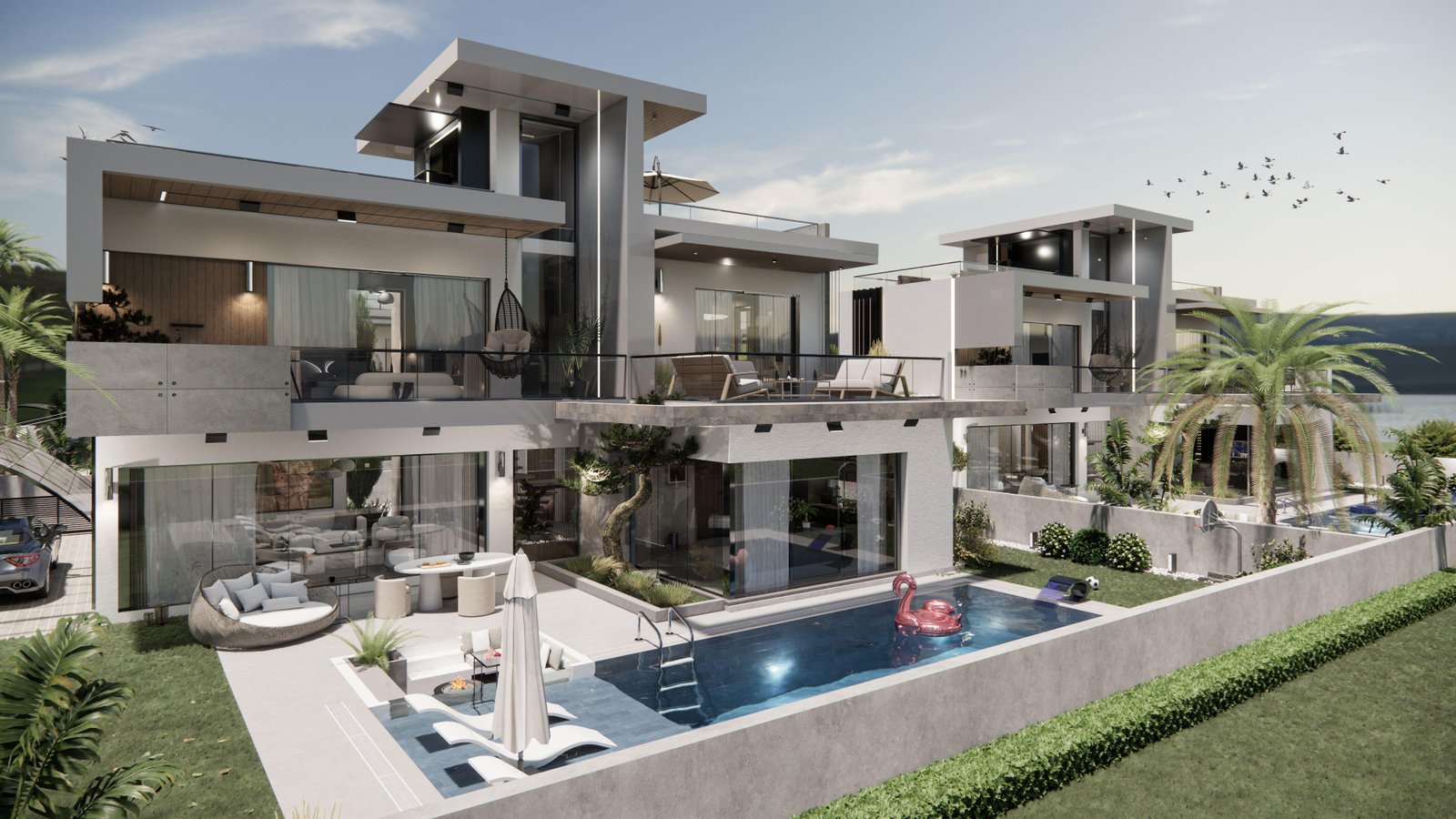 ULTRA-LUXURY PRIVATE POOL VILLA WITH TURKISH TITLE DEED 50M FROM THE SEA IN KYRENIA ÇATALKÖY – FORTE MARE