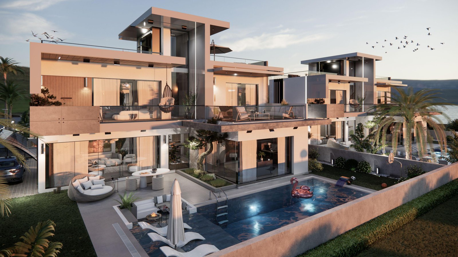 ULTRA-LUXURY PRIVATE POOL VILLA WITH TURKISH TITLE DEED 50M FROM THE SEA IN KYRENIA ÇATALKÖY – FORTE MARE